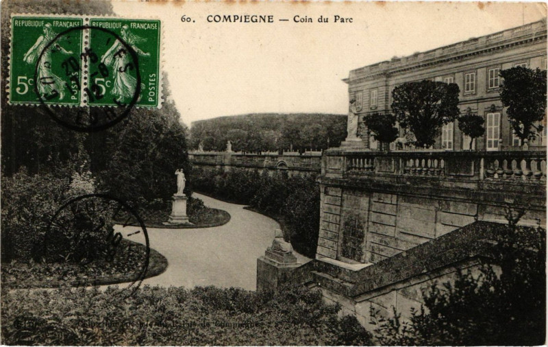 Carte postale ancienne Compiegne - Coin du Parc à Compiègne
