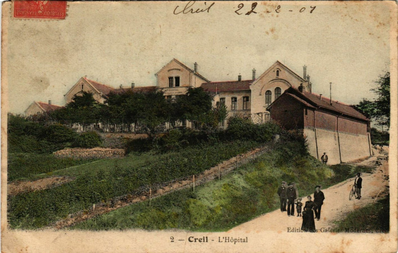 Carte postale ancienne Creil - L'Hopital à Creil