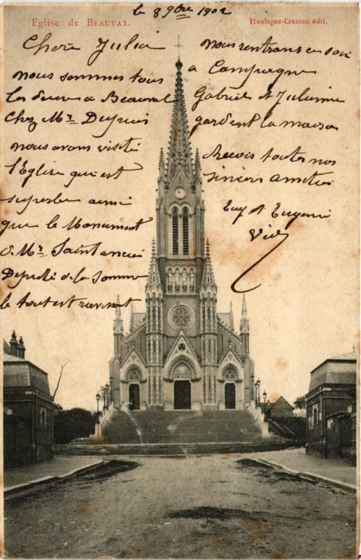 Carte postale ancienne Eglise de Beauvais à Beauvais