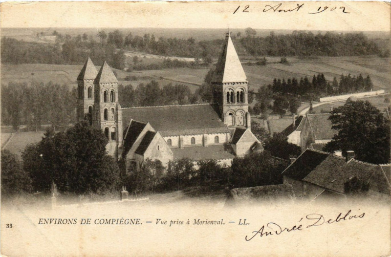 Carte postale ancienne Env. de Compiegne - Vue prise a Marienval à Compiègne