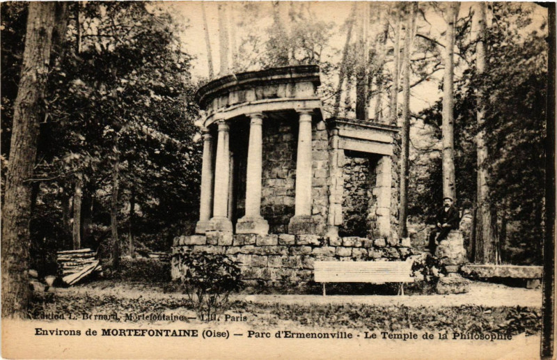 Carte postale ancienne Env. de Montdidier - Parc d'Ermenonville - Le Temple à Ermenonville