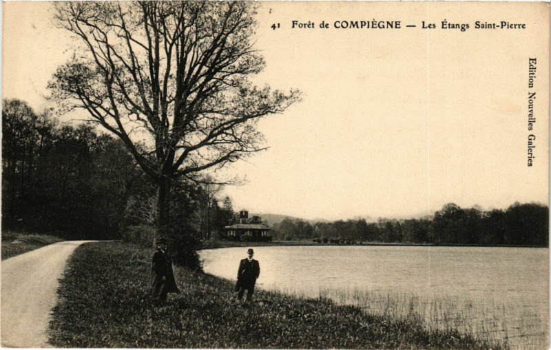 Carte postale ancienne Foret de Compiegne - Les Etangs Saint-Pierre à Compiègne
