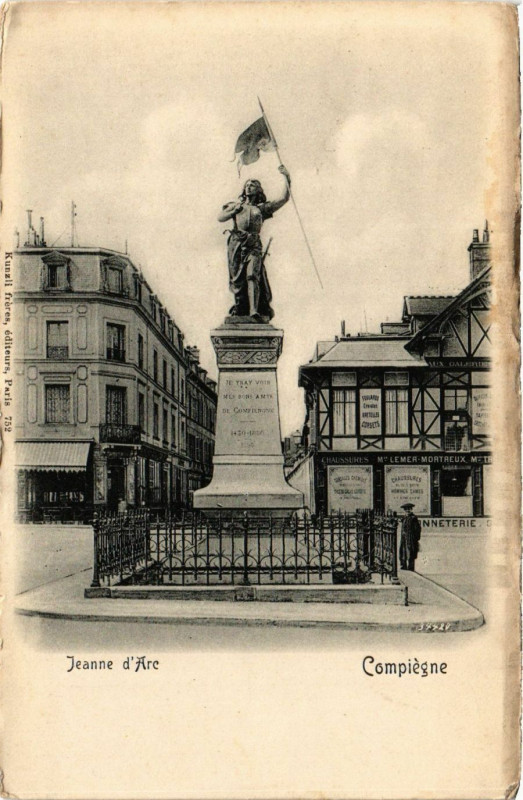 Carte postale ancienne Jeanne d'Arc - Compiegne à Compiègne