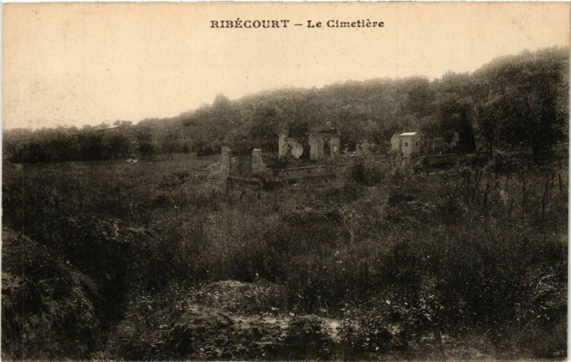Carte postale ancienne Ribecourt - Le Cimetiere