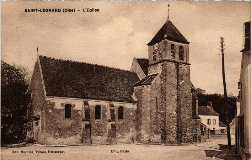 Carte postale ancienne Saint-Leonard - L'Eglise