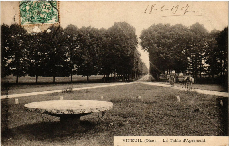 Carte postale ancienne Vineuil - La Table d'Apremont à Apremont