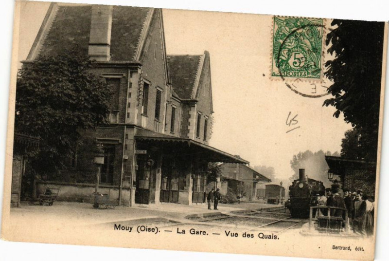 Carte postale ancienne Mouy - La Gare à Mouy