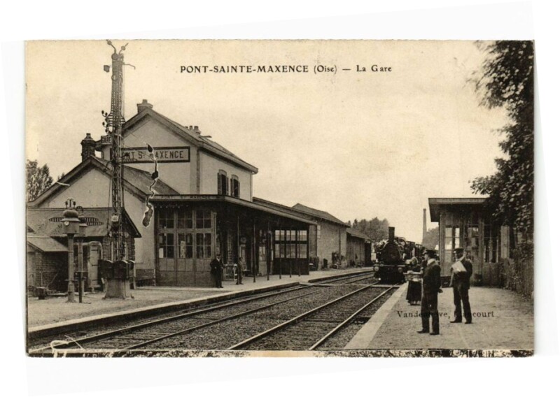 Carte postale ancienne Pont-Sainte-Maxence - La Gare à Pont-Sainte-Maxence