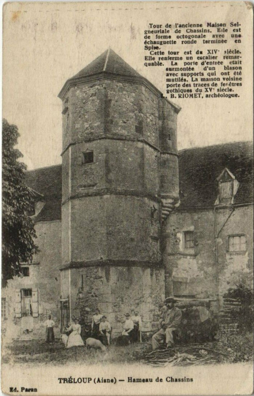 Carte postale ancienne Treloup l'Eglise Hameau de Chassin