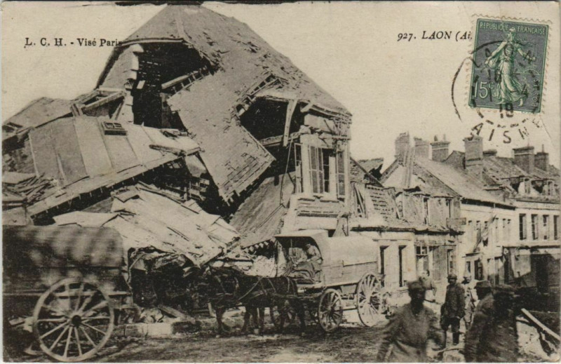 Carte postale ancienne Guerre Laon à Laon