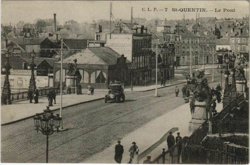 Carte postale ancienne Clp Saint-Quentin Le Pont à Saint-Quentin
