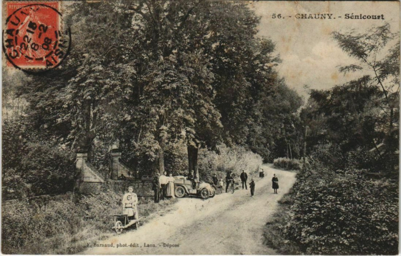 Carte postale ancienne Chauny Senicourt à Chauny