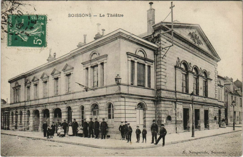 Carte postale ancienne Soissons Le Theatre à Soissons