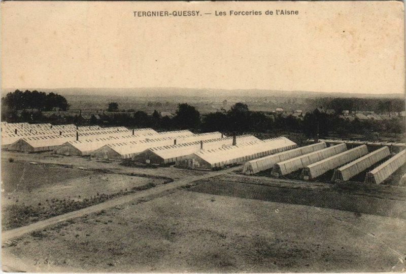 Carte postale ancienne Tergnier Quessy Les Forceries de L'Aisne à Tergnier