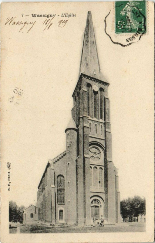 Carte postale ancienne Wassigny l'Eglise à Wassigny