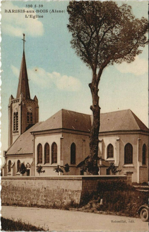 Carte postale ancienne Barisis aux Bois l'Eglise à Barisis-aux-Bois