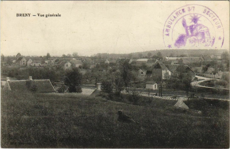 Carte postale ancienne Breny Vue generale à Breny
