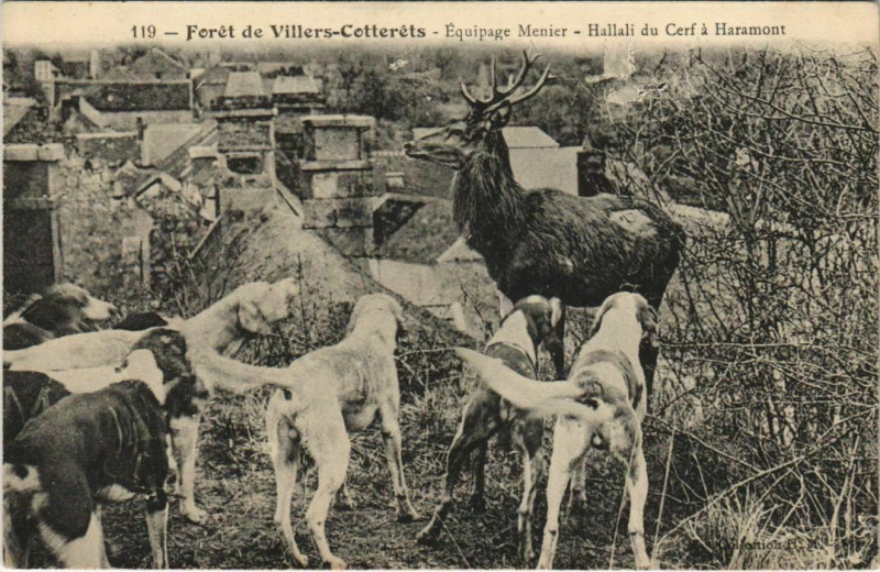 Carte postale ancienne Villers Cotterets Equipage Menier France