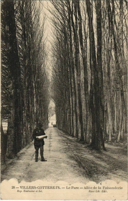 Carte postale ancienne Villers Cotterets Le Parc, Allee de la Faisanderie France