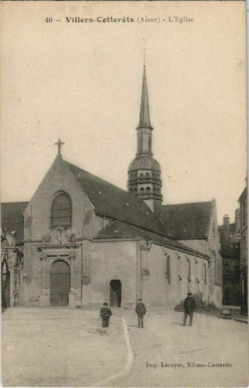 Carte postale ancienne Villers Cotterets L'Eglise France