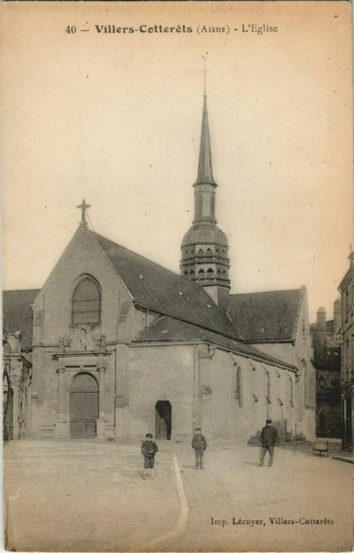 Carte postale ancienne Villers Cotterets L'Eglise France