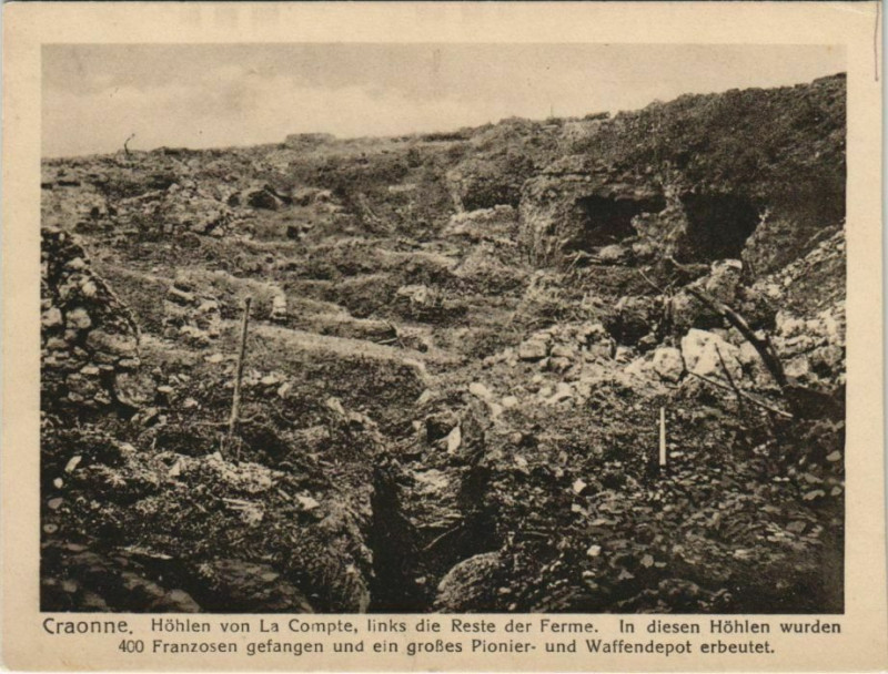 Carte postale ancienne Craonne Hohlen von La Compte France à Craonne
