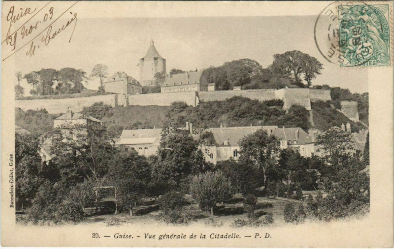 Carte postale ancienne Guise Vue Generale de la Citadelle France à Guise