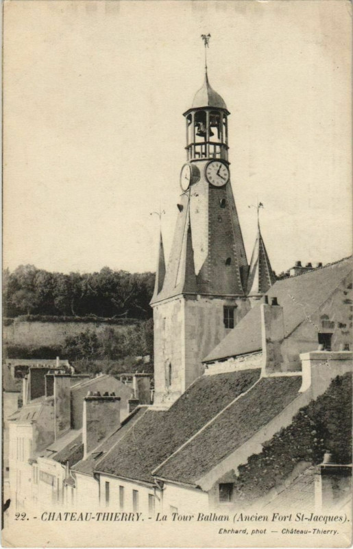 Carte postale ancienne Chateau Thierry La Tour Balhan France