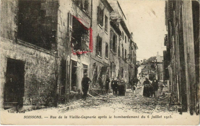 Carte postale ancienne Soissons- Rue de la Vieille Gagnerie France à Soissons