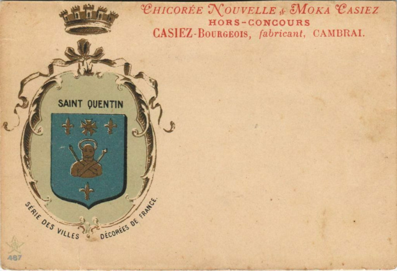 Carte postale ancienne Saint Quentin- souvenir France à Saint-Quentin