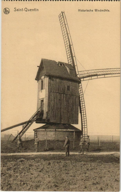 Carte postale ancienne Saint Quentin- Historische Windmuhle France à Saint-Quentin
