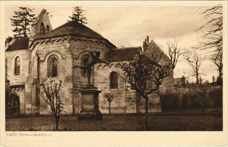 Carte postale ancienne Laon- Templerkapelle France à Laon