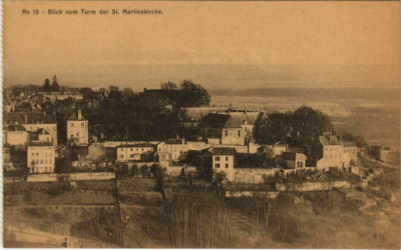 Carte postale ancienne Laon- blick vom Turm der St.Martinskirche France à Laon
