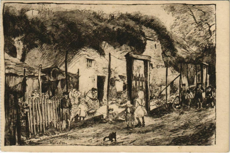 Carte postale ancienne Laon- Hohlenbewohner France à Laon