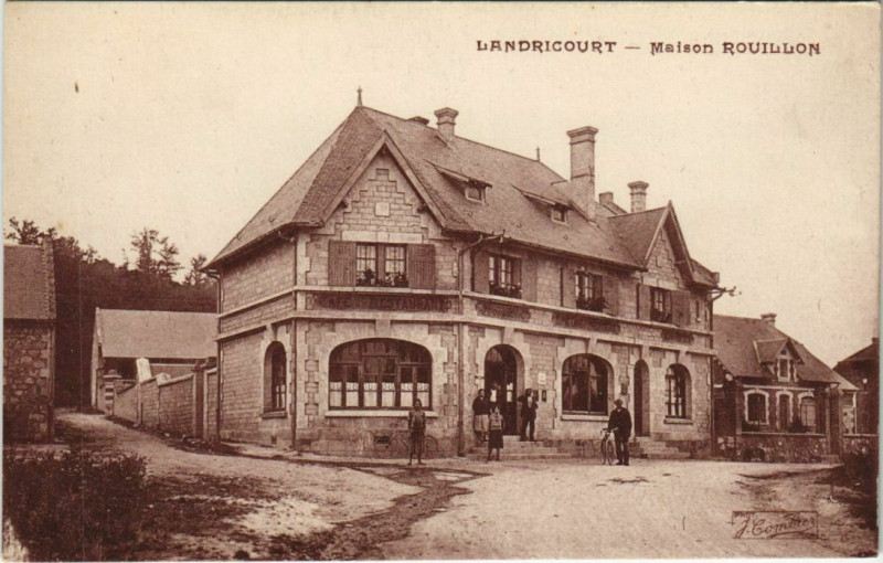 Carte postale ancienne Landricourt - Maison Rouillon à Landricourt