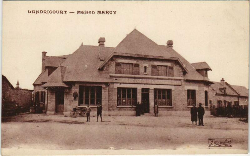Carte postale ancienne Landricourt - Maison Marcy à Landricourt