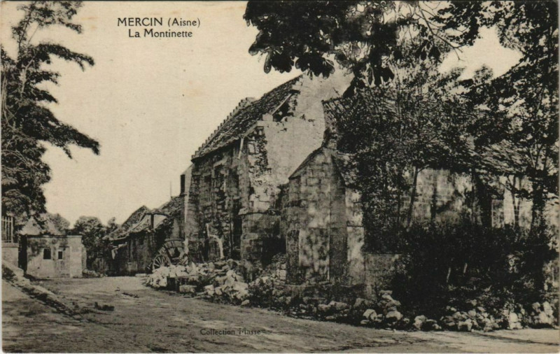 Carte postale ancienne Mercin - La Montinette