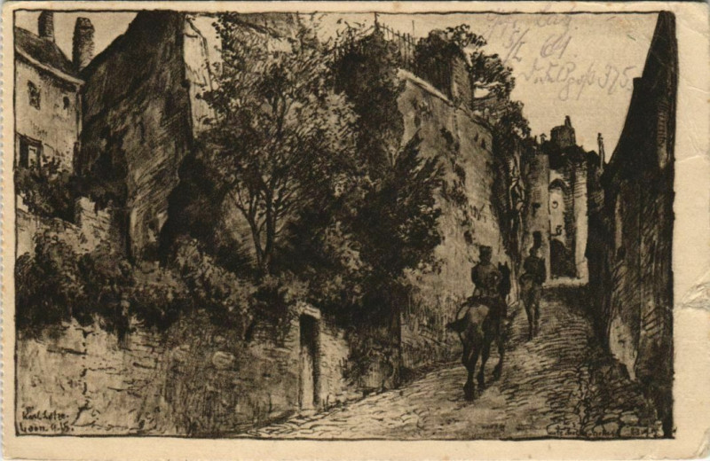 Carte postale ancienne Laon - Porte des Chenizelles à Laon