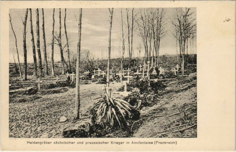 Carte postale ancienne Amifontaine - Heldengraber Sachsischer und Preussischer Krieger à Amifontaine