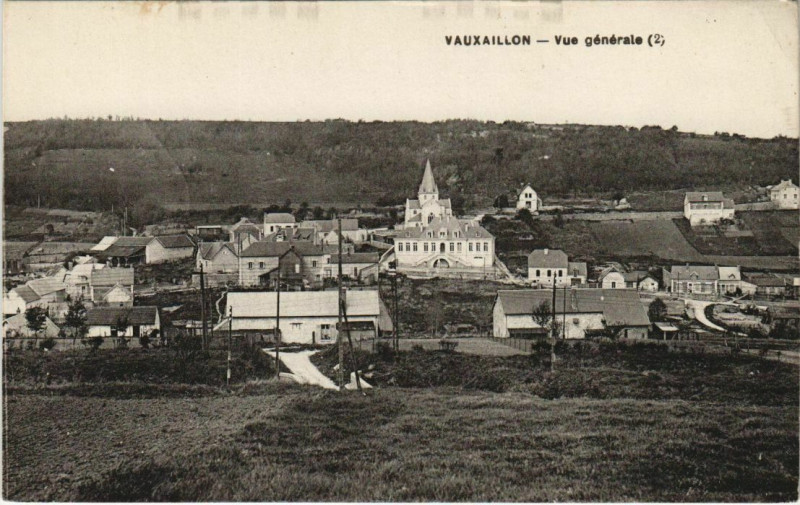 Carte postale ancienne Vauxaillon - Vue Generale à Vauxaillon