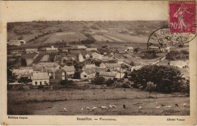 Carte postale ancienne Vauxaillon - Panorama à Vauxaillon
