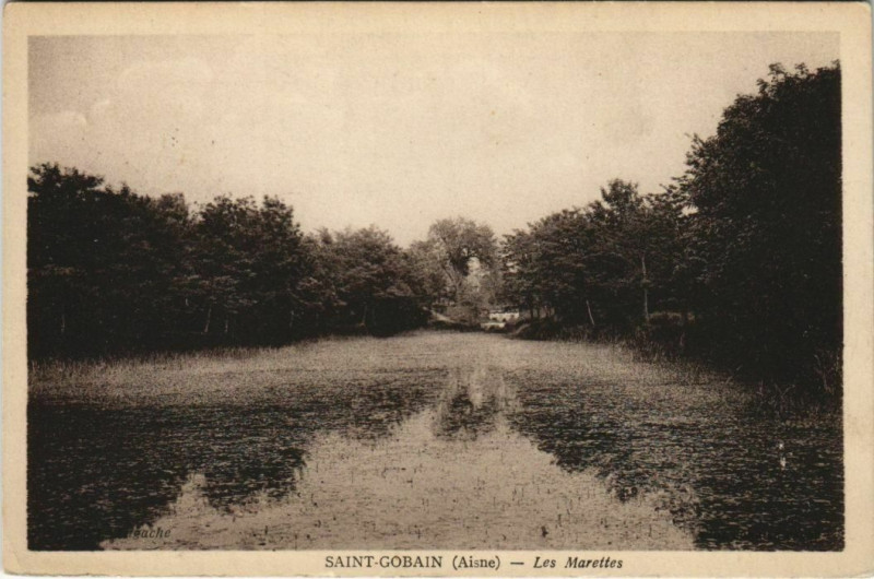 Carte postale ancienne Saint-Gobain - Les Marettes à Saint-Gobain