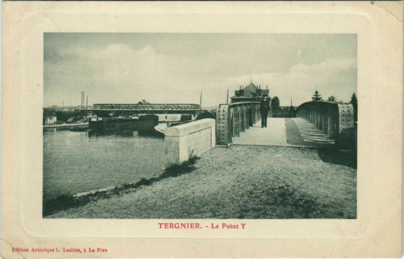 Carte postale ancienne Tergnier - Le Point Y à Tergnier
