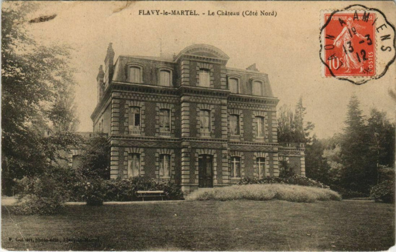 Carte postale ancienne Flavy-le-Martel - Le Chateau - Cote Nord à Flavy-le-Martel