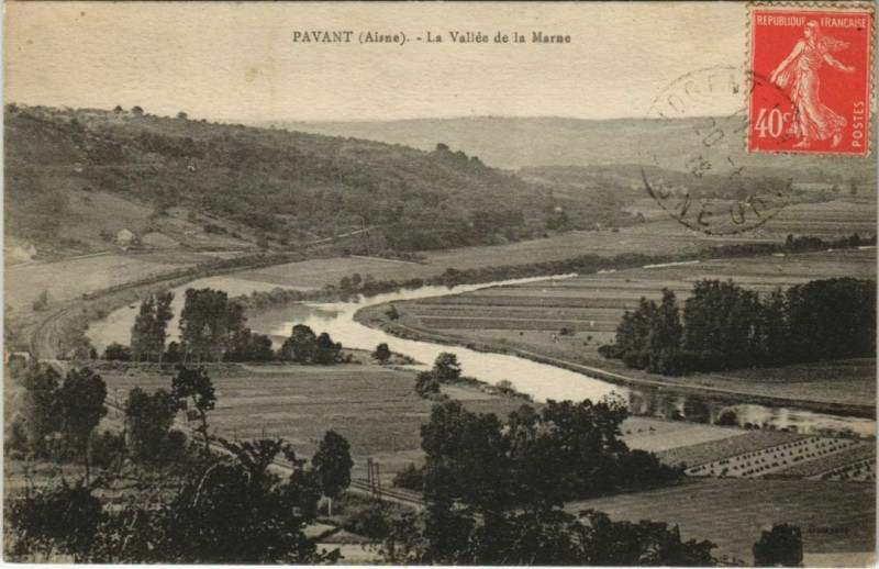 Carte postale ancienne Pavant - La Vallee de la Marne à Pavant