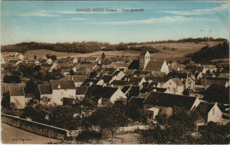 Carte postale ancienne Epaux-Bezu - Vue Generale à Épaux-Bézu