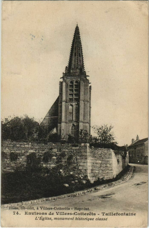 Carte postale ancienne Taillefontaine - L'Eglise - Env. De Villers-Cotterets à Taillefontaine