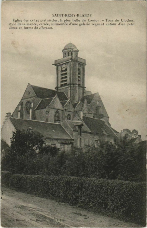 Carte postale ancienne Saint-Remy-Blanzy - Eglise des Xve et XVIe Siecles à Saint-Rémy-Blanzy