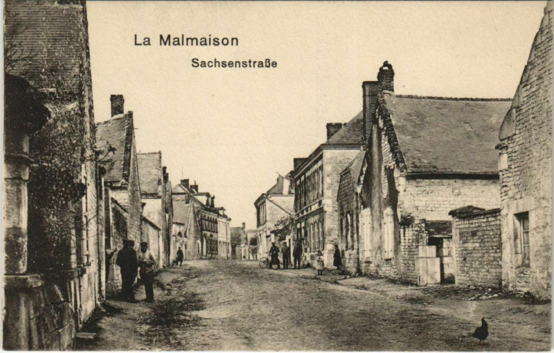 Carte postale ancienne La Malmaison - Sachsenstrasse à La Malmaison