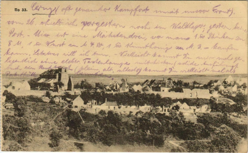 Carte postale ancienne Cerny - Vue Generale